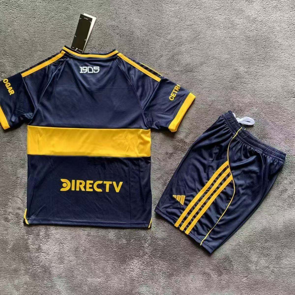Boca Juniors Kids Home Kit 2025/26 Betsson Sponsor Soccer Jersey and Shorts