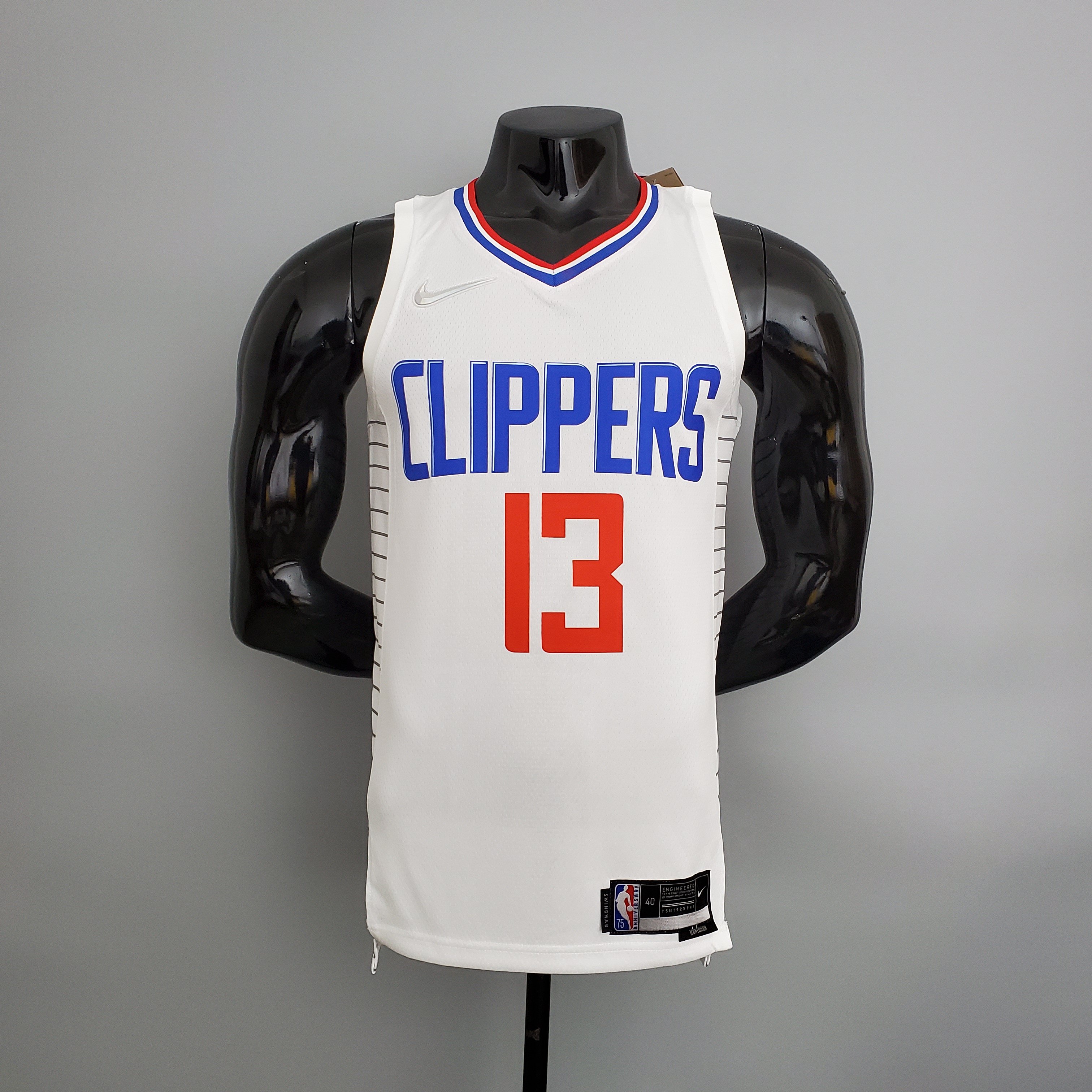 Paul George LA Clippers 75th Anniversary Swingman Jersey White