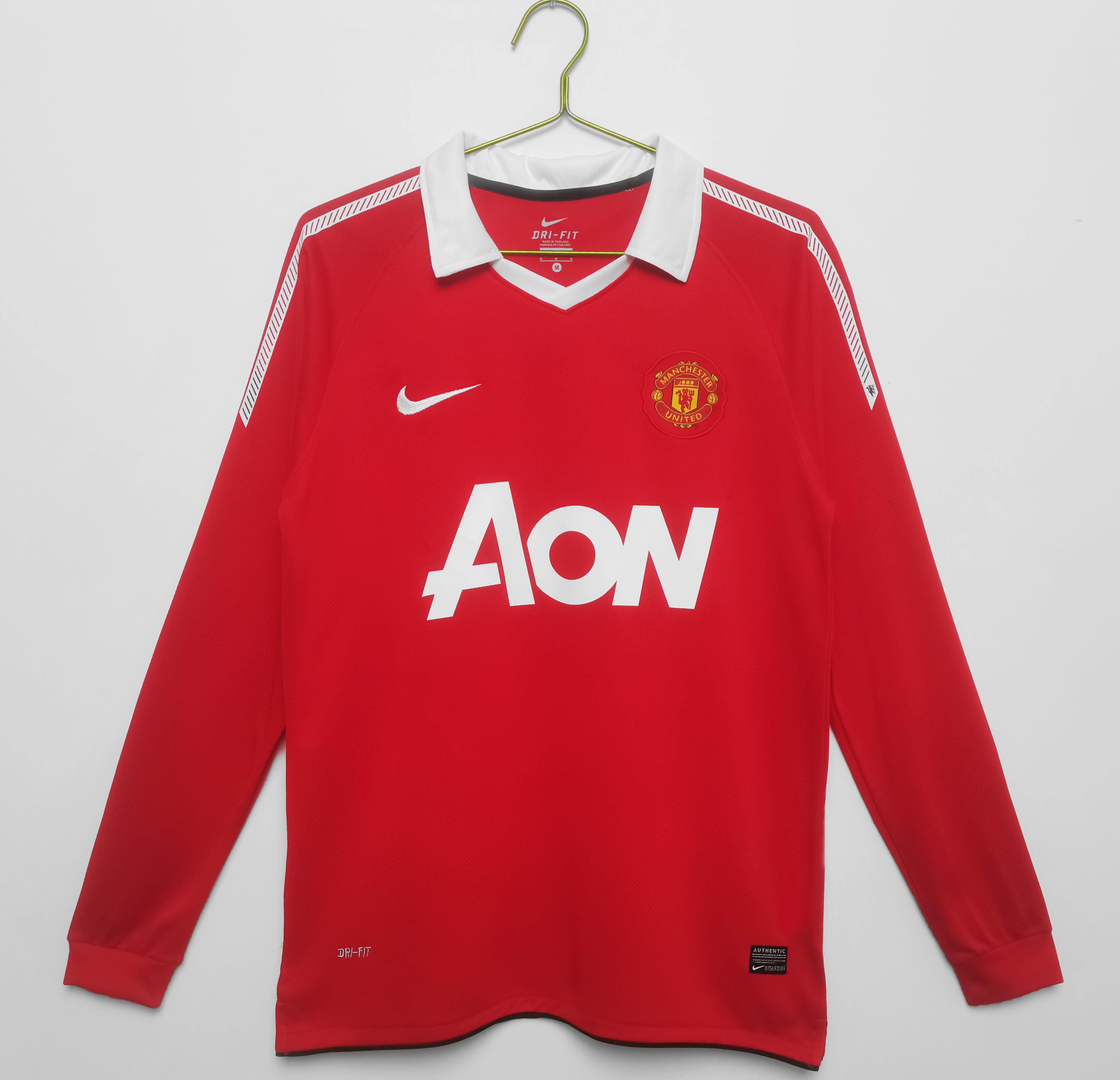 Manchester United Home Long Sleeve Retro Jersey 2010/11