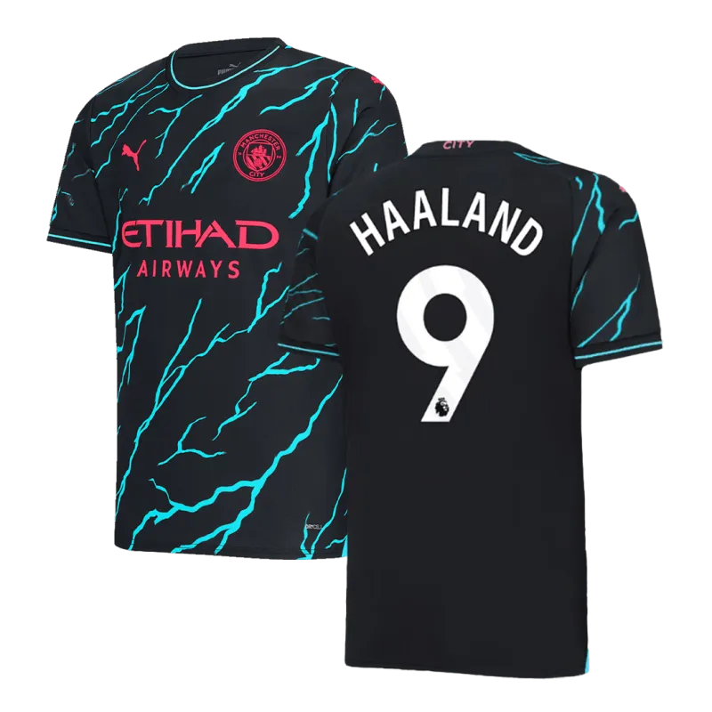 2023/24 HAALAND #9 DE BRUYNE #17 J.ALVAREZ #19 FODEN #47 Manchester City Third Away Jersey