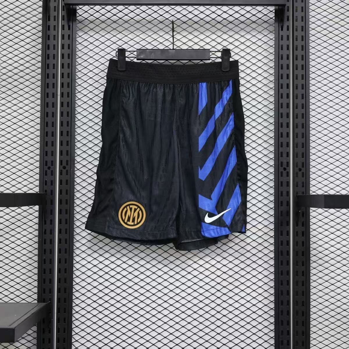 Inter Milan 25/26 Home Player Version Shorts | Black Blue Lightning Stripes Gold Crest Nike Dri-FIT ADV
