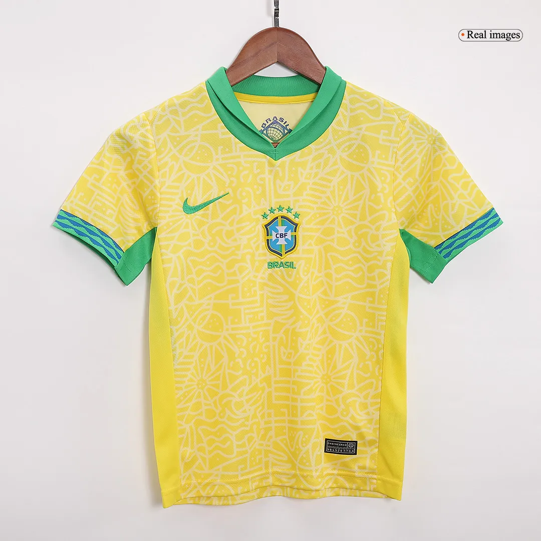 Brazil Home Whole Kit(Jersey+Shorts+Socks) 2024