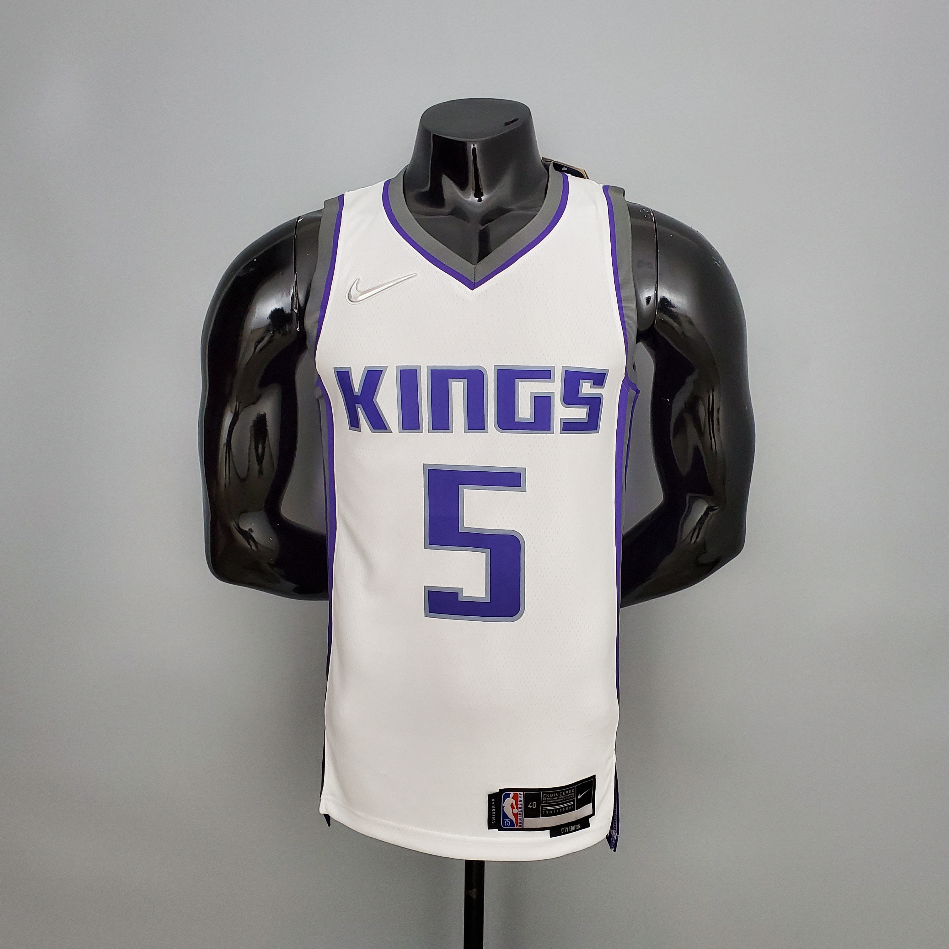 De'Aaron Fox Sacramento Kings 75th Anniversary Swingman Jersey White